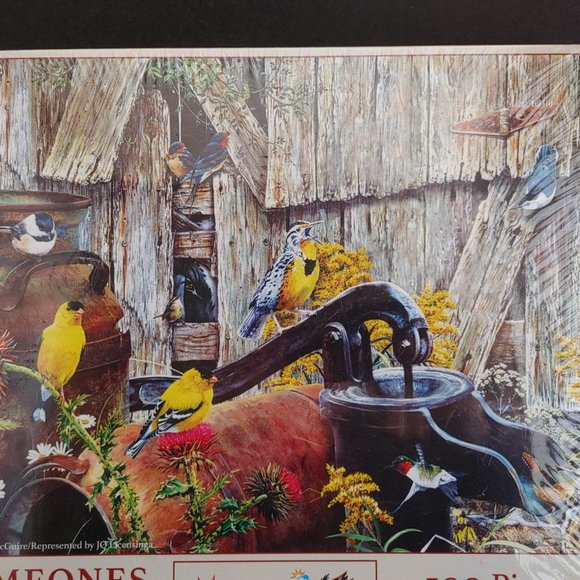 SunsOut Someones Watching 500 Piece Puzzle Bird Rustic Country Sealed New USA - Picture 2 of 7